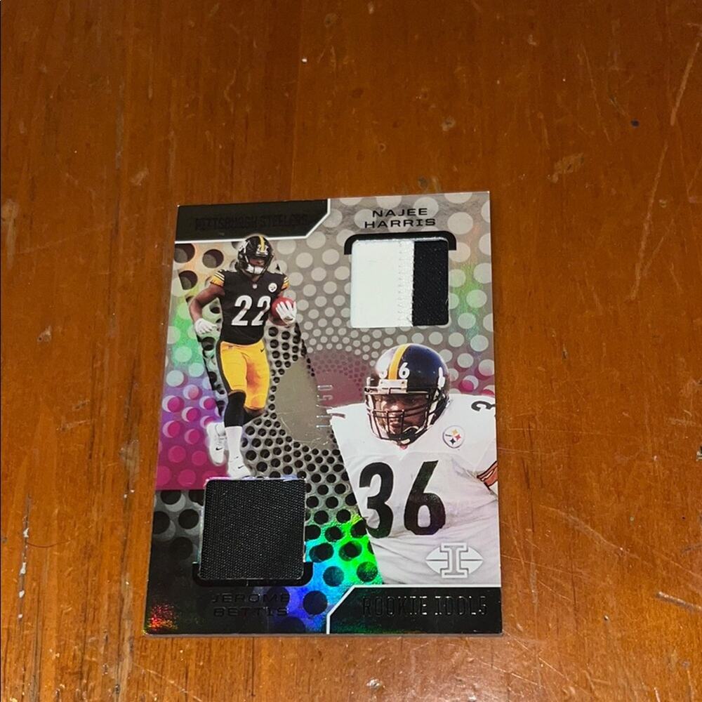 2021 Panini Illusions Najee Harris/Jerome Bettis ROOKIE IDOLS B&W PATCH 11/50